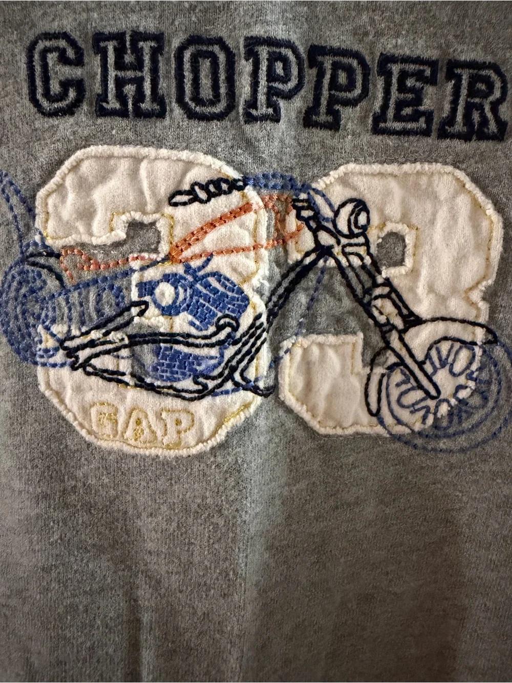 GAP Boys Blue & Gray Chopper Raglan Tee